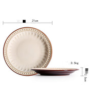 Relief Ceramic Tableware For Western Food