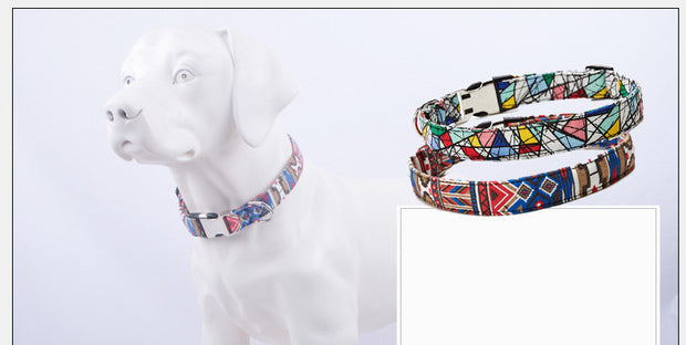 Ethnic Style Semi-metal Buckle Metal Pet Collar