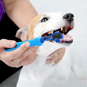 1 random color toothbrush pet plush dog brush in addition to bad breath tartar dental care dog cat cleaning supplies